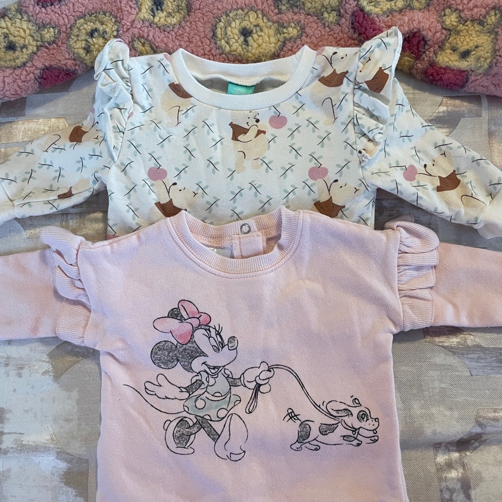 Girls baby Disney lot Minnie Winnie the Pooh cozy and cute